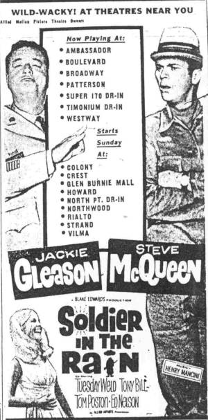 ad for Ambassador Theatre Baltimore