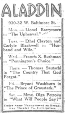 Aladdin
                Theater Baltimore West Baltimore Street 930