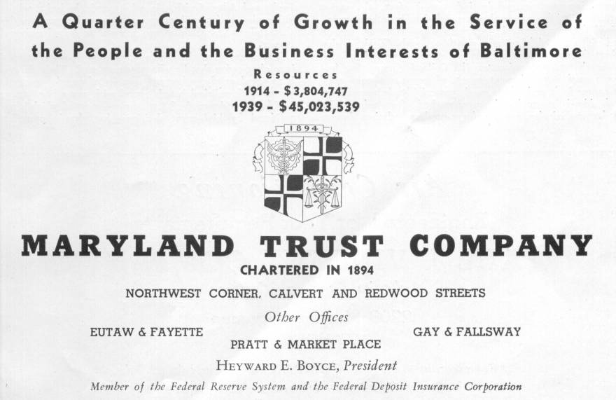 Maryland Trust Ad Baltimore