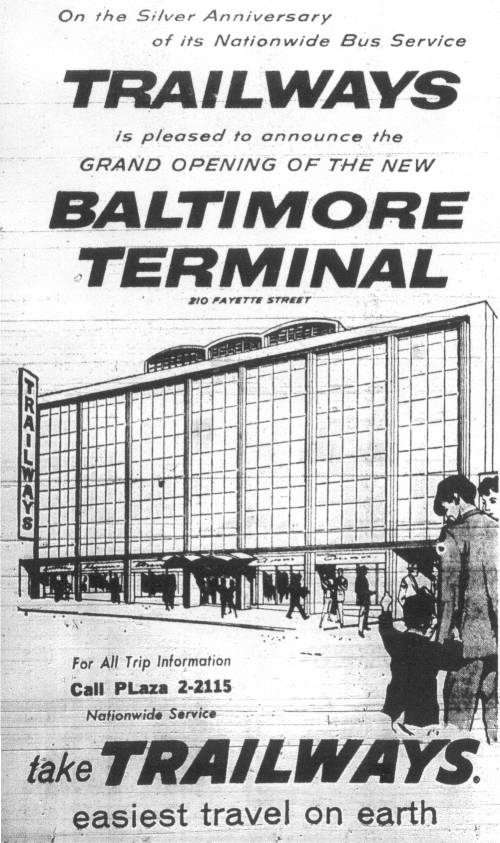Trailways Bus Station ad