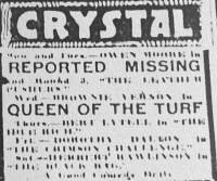 Crystal Theatre Ad Baltimore
