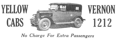 Yellow Cab Baltimore 1920's ad