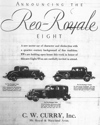 C.W. Curry , Baltimore Mt Royal Avenue