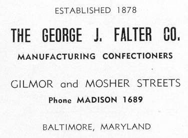 Falter Candy Company Baltimore
