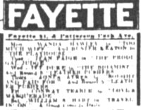 Fayette
              Theatre ad Baltimore