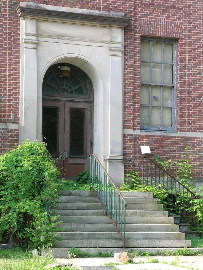 Entranceway to old school on Cold Spring Lane altimore