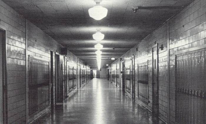 Hallways of Mervo High School Baltimore