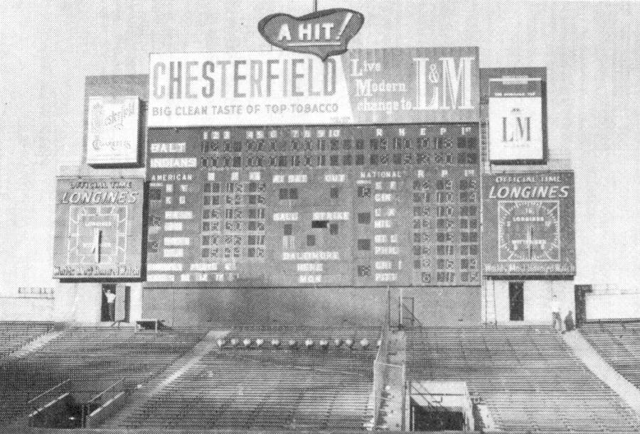Scoreboard Baltimore Stadium