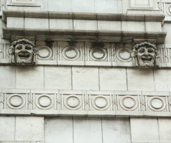 Stone work on the Town Theatre Baltimore