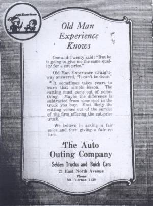 Auto Outing Company Baltimore 1920s