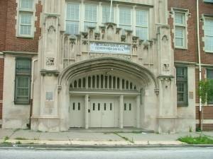 front of Douglass High school Baltimore
