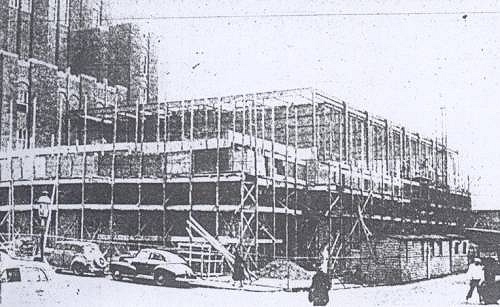 Construction on Dunbar High school Baltimore