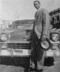 Carver High School student with car 1958