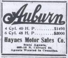 Auburn
              Motor Cars Baltimore