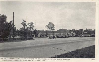 Pine Grove Tourist Camp Bradshaw Maryland Pulaski
                  Highway US 40