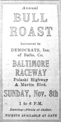 Baltimore Raceway Ad 1960