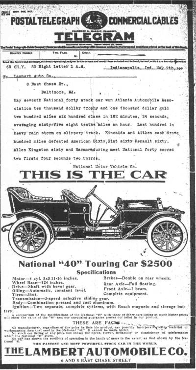 Baltimore car ad