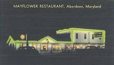 Mayflower Restaurant Aberdeen Rt 40 at night