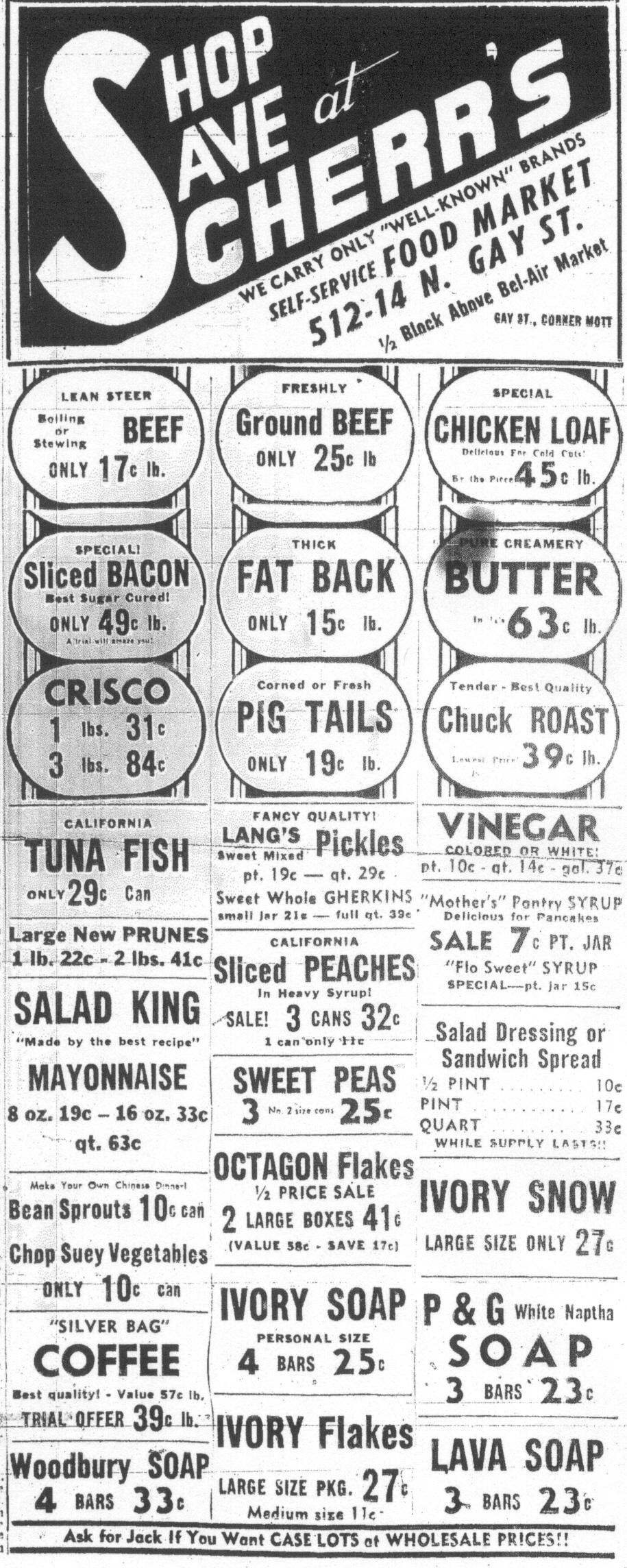 Scherr
                Food Stores Baltimore